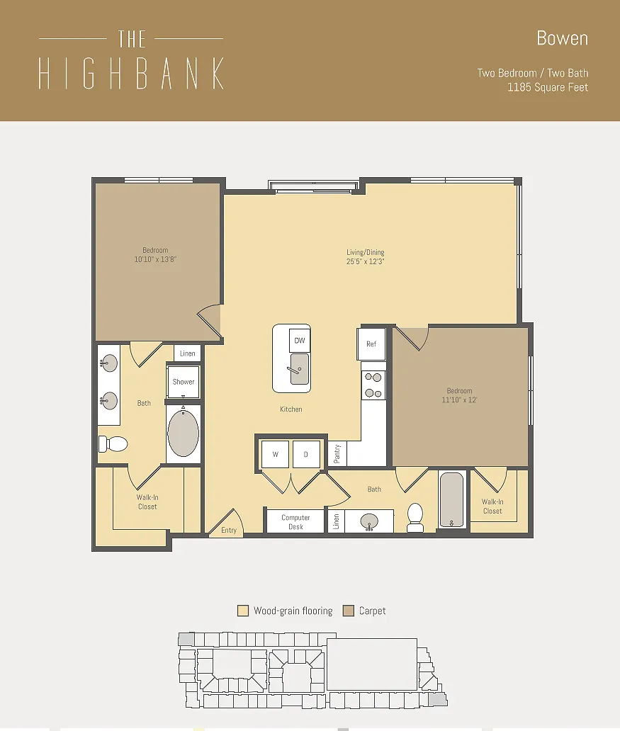 The Highbank Houston Apartments FloorPlan 27