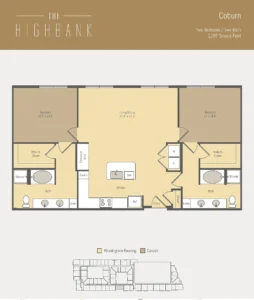 The Highbank Houston Apartments FloorPlan 31