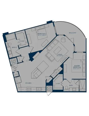 The James Park Place Houston Apartments FloorPlan 32