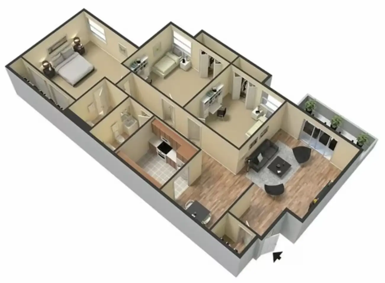 The Loop Apartments Floor Plan 3