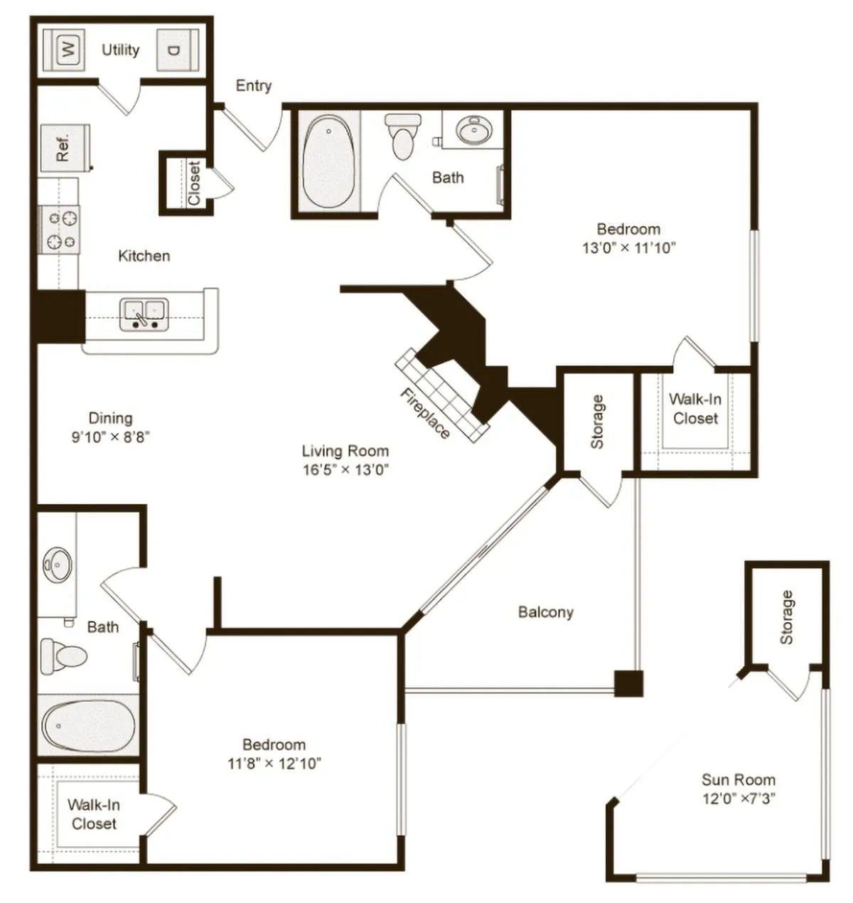 The Lyndon Houston Apartments FloorPlan 14