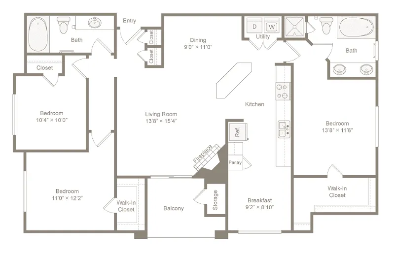 The Lyndon Houston Apartments FloorPlan 30