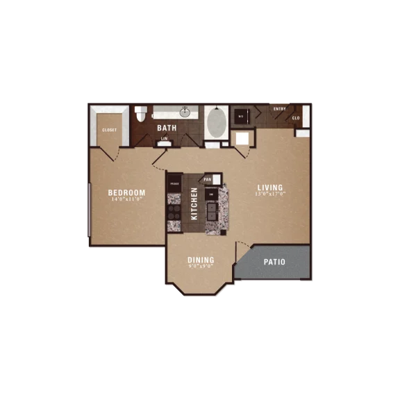 The Maroneal Houston Apartments FloorPlan 2