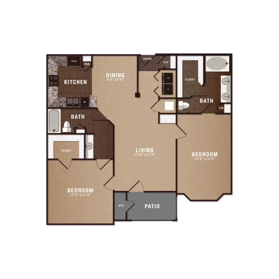 The Maroneal Houston Apartments FloorPlan 6