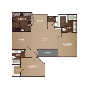 The Maroneal Houston Apartments FloorPlan 8