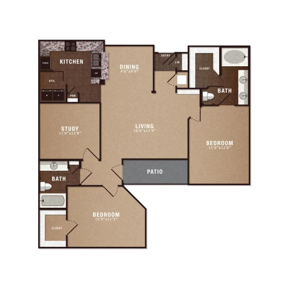 The Maroneal Houston Apartments FloorPlan 8