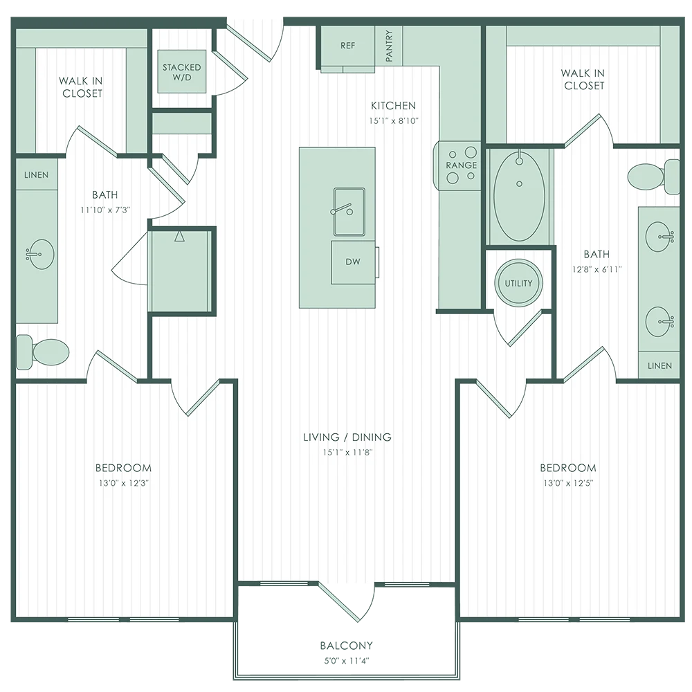 The Mill Houston Apartments FloorPlan 11
