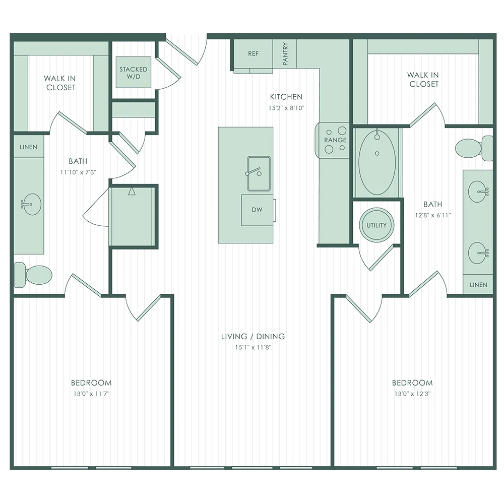 The Mill Houston Apartments FloorPlan 12