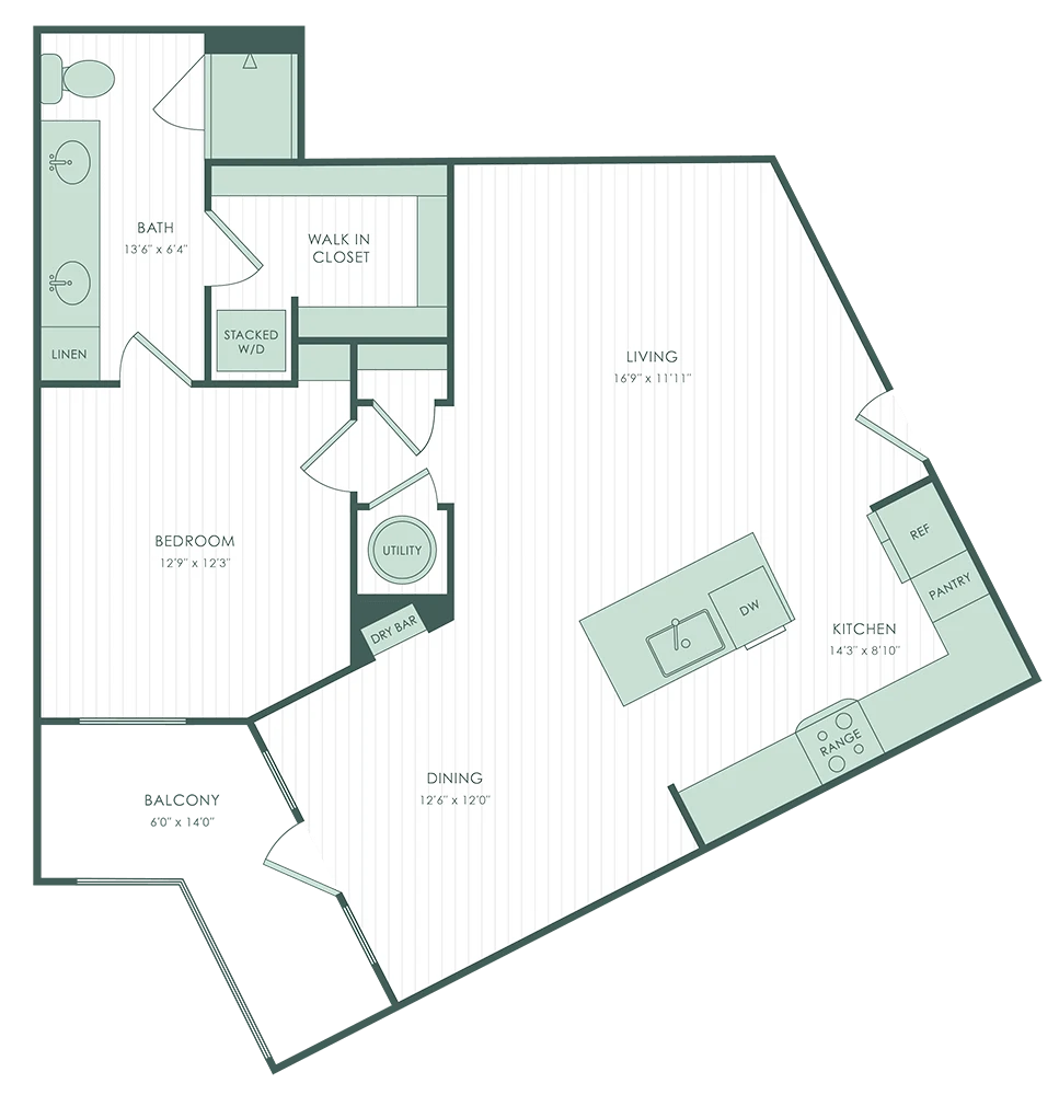 The Mill Houston Apartments FloorPlan 8