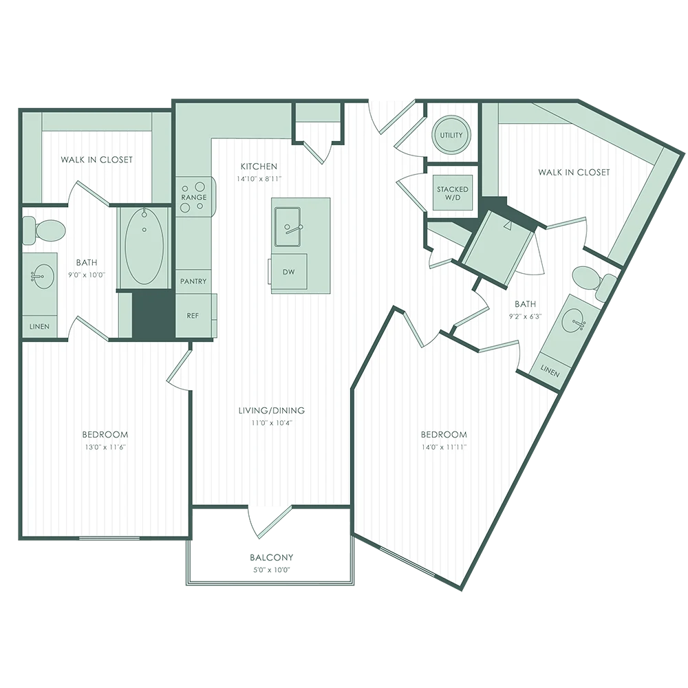 The Mill Houston Apartments FloorPlan 9