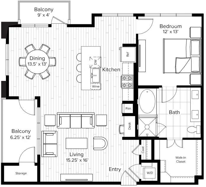 The Parker Houston Apartments FloorPlan 11
