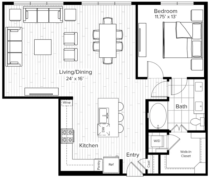The Parker Houston Apartments FloorPlan 15