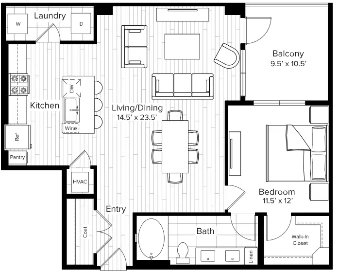 The Parker Houston Apartments FloorPlan 17