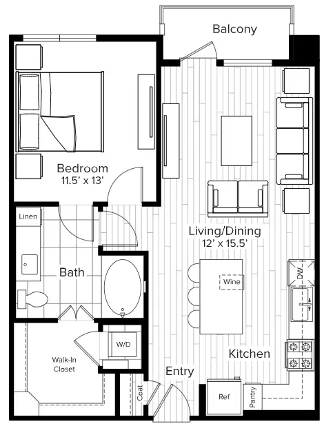 The Parker Houston Apartments FloorPlan 3