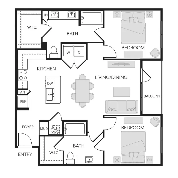 The Rosemary Houston Apartments FloorPlan 10