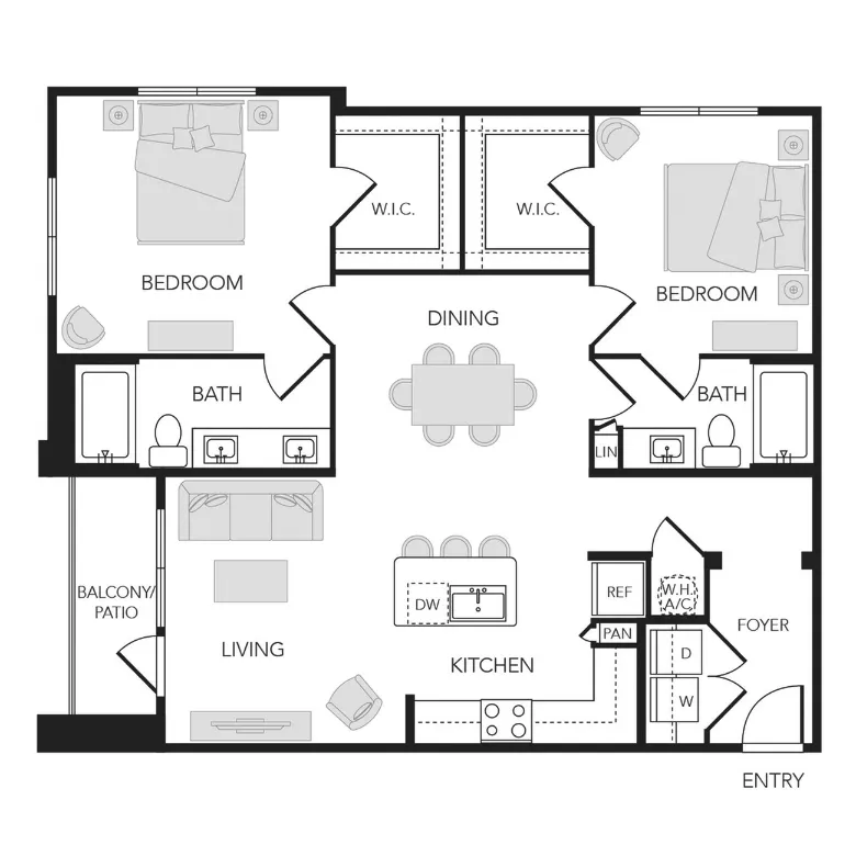 The Rosemary Houston Apartments FloorPlan 13
