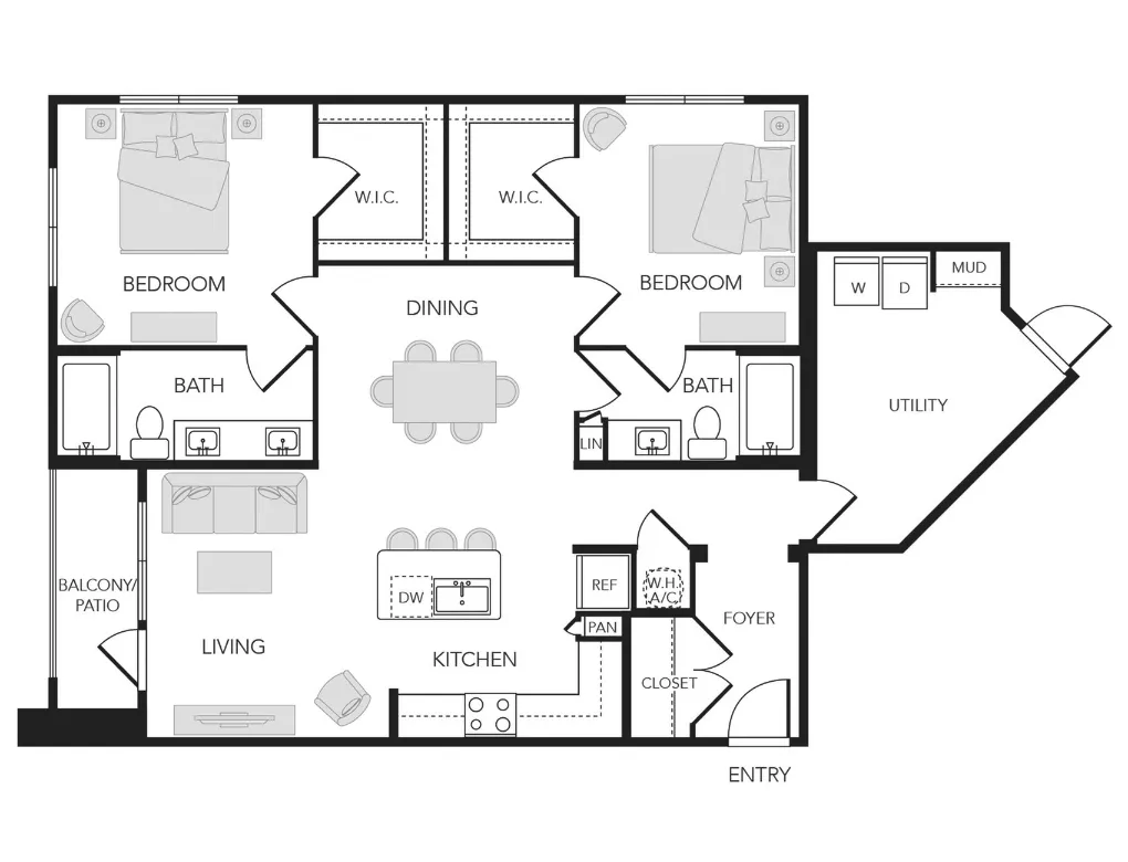 The Rosemary Houston Apartments FloorPlan 15
