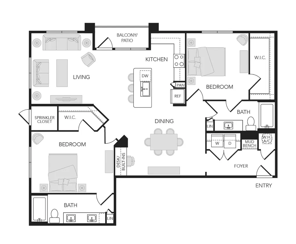 The Rosemary Houston Apartments FloorPlan 16