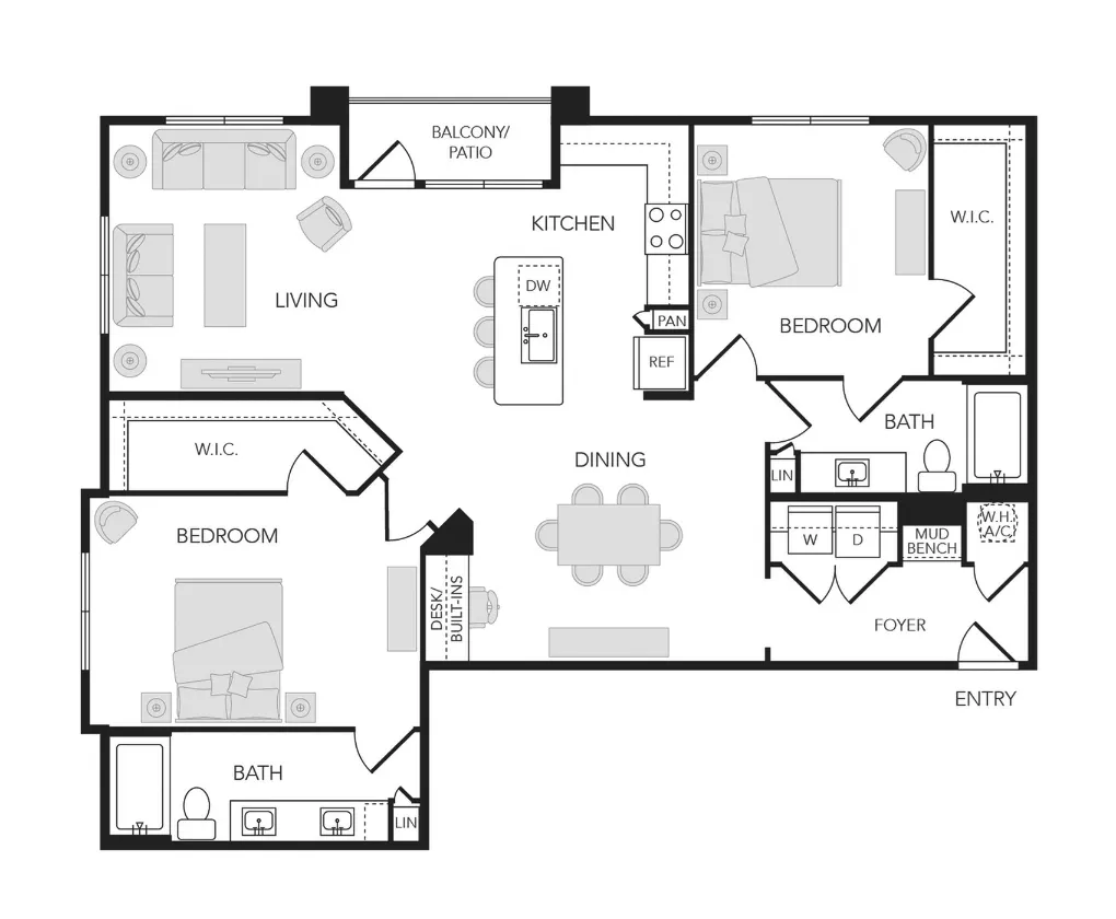 The Rosemary Houston Apartments FloorPlan 17