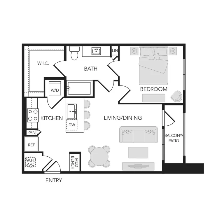 The Rosemary Houston Apartments FloorPlan 2