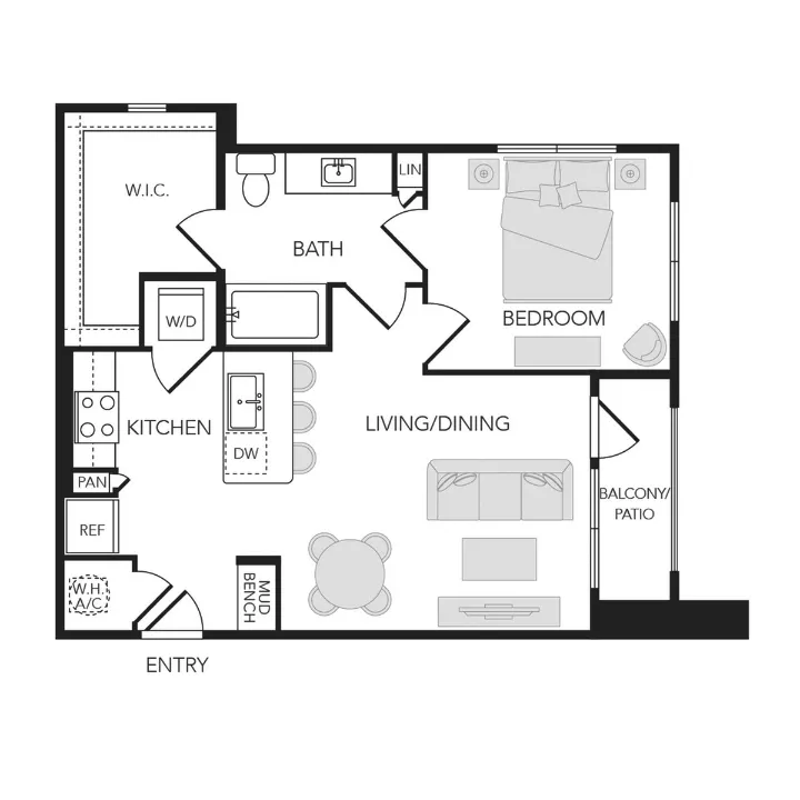 The Rosemary Houston Apartments FloorPlan 3