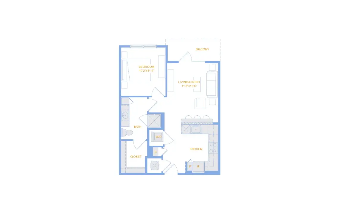 The Standard in the Heights Apartments Houston FloorPlan 15