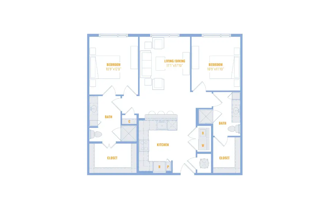 The Standard in the Heights Apartments Houston FloorPlan 17