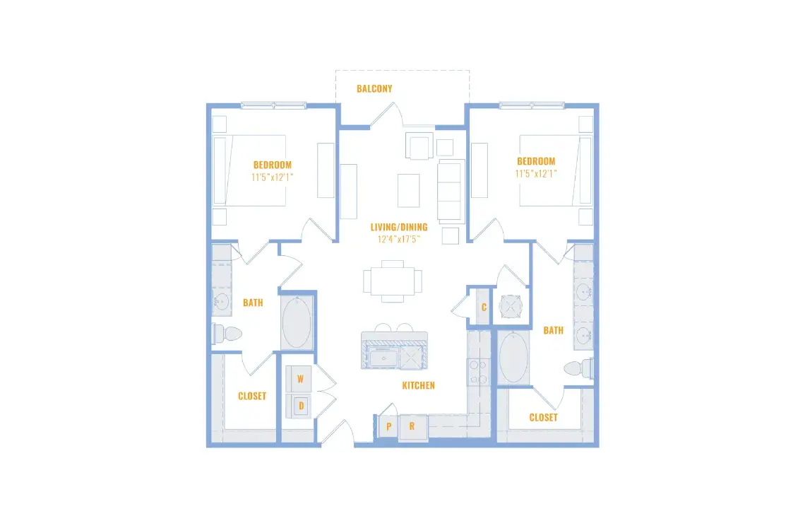 The Standard in the Heights Apartments Houston FloorPlan 18