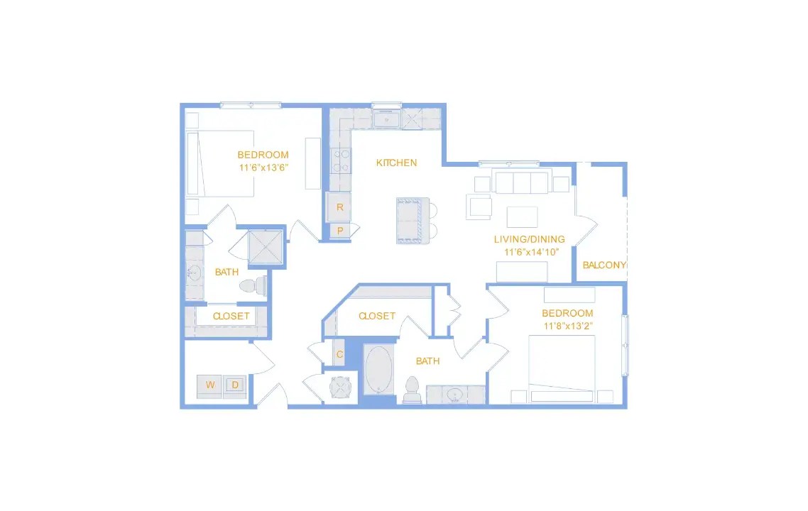 The Standard in the Heights Apartments Houston FloorPlan 19