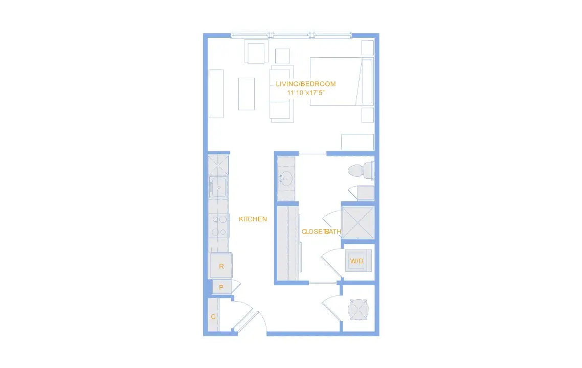 The Standard in the Heights Apartments Houston FloorPlan 2