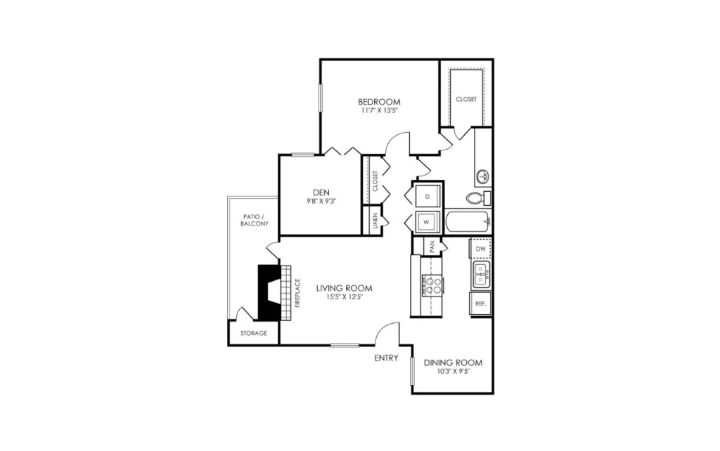 The Sutton Houston Apartments FloorPlan 3