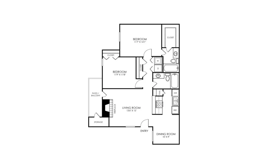 The Sutton Houston Apartments FloorPlan 5