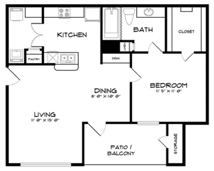 The Taylor at Copperfield Houston Apartments FloorPlan 2