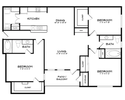 The Taylor at Copperfield Houston Apartments FloorPlan 30