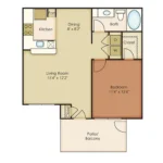 The Villages of Briar Forest Houston Rise Apartments FloorPlan 1
