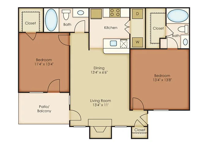 The Villages of Briar Forest Houston Rise Apartments FloorPlan 4