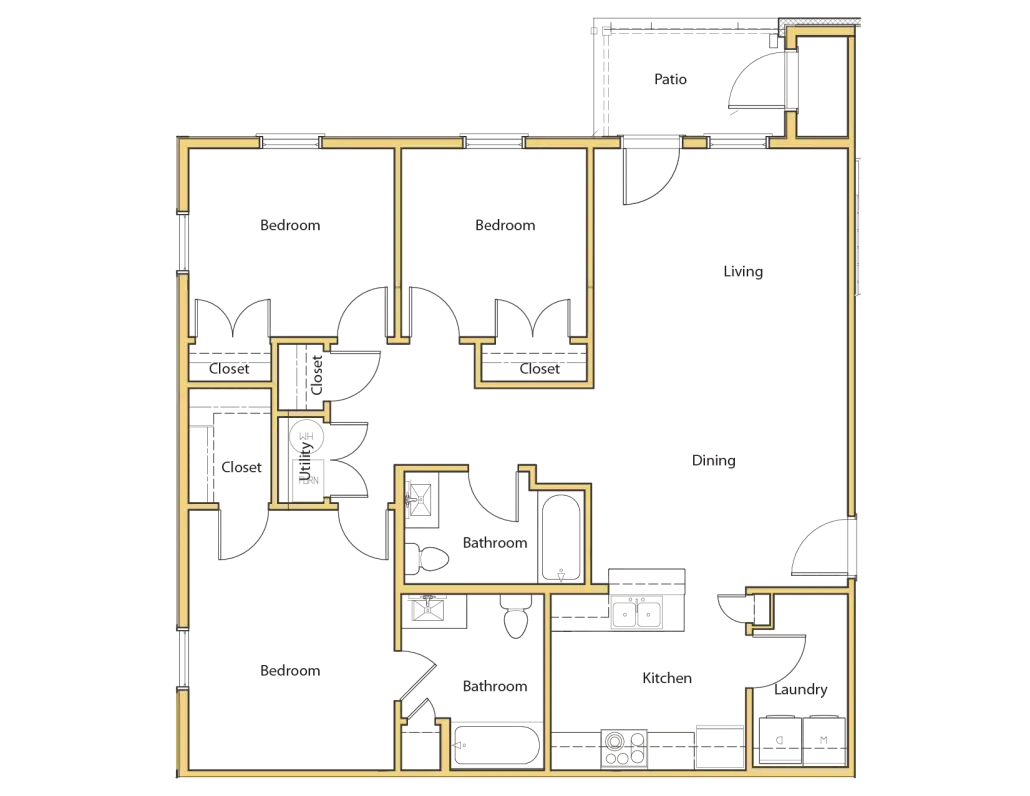 The Vireo Houston Apartments FloorPlan 3