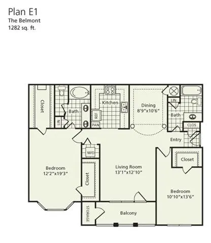 The belmont houston apartments floorplan 10