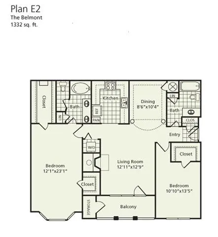 The belmont houston apartments floorplan 11
