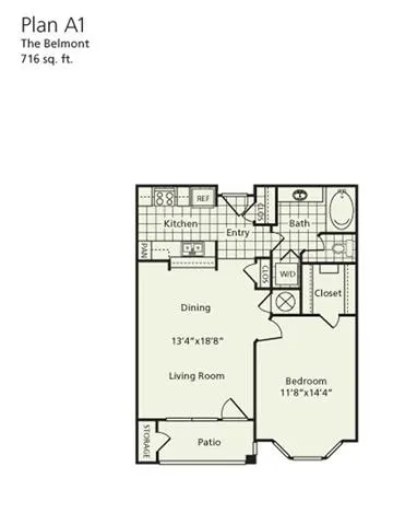The belmont houston apartments floorplan 2
