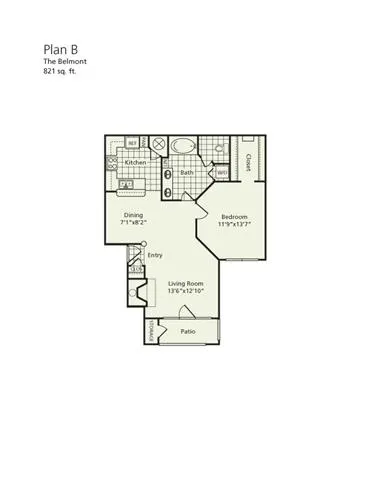 The belmont houston apartments floorplan 3
