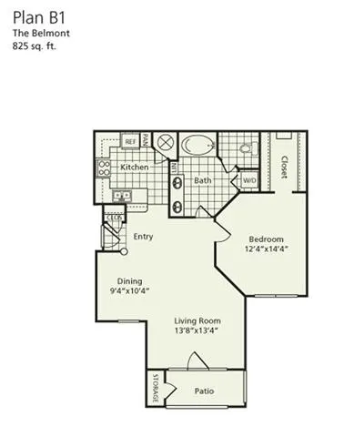 The belmont houston apartments floorplan 4