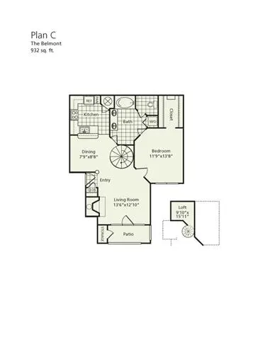 The belmont houston apartments floorplan 5