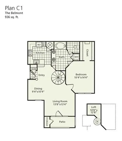 The belmont houston apartments floorplan 6