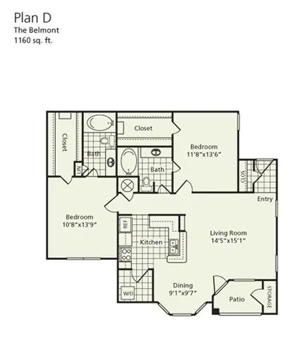 The belmont houston apartments floorplan 8