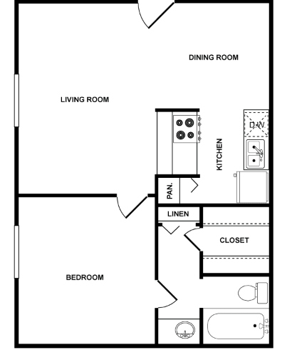 The cove houston apartment floorplan 2