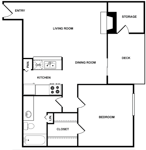 The cove houston apartment floorplan 3