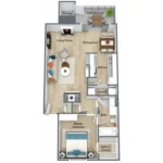 Towne Lake Apartments floor plan 2