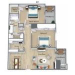 Towne Lake Apartments floor plan 4