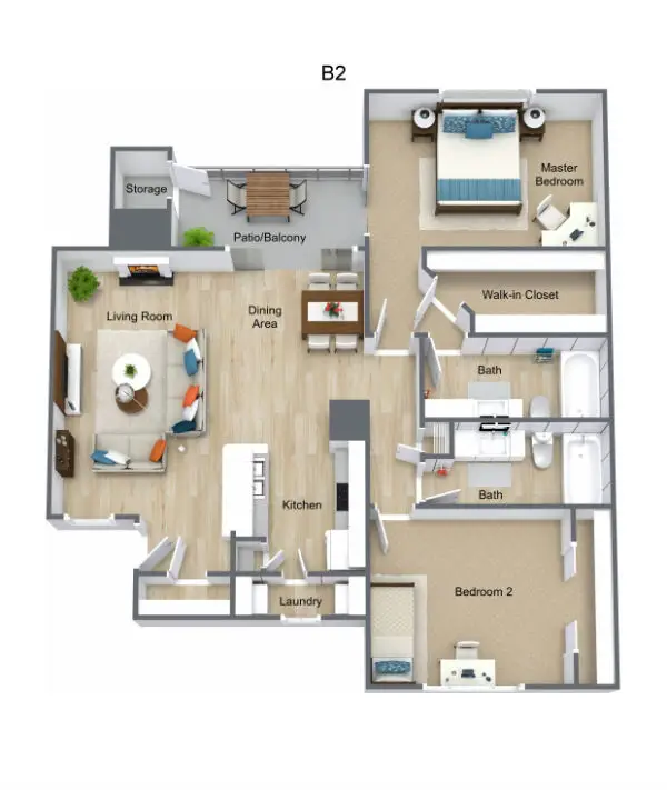 Towne Lake Apartments floor plan 5
